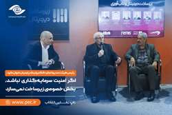 اگر امنیت سرمایه‌گذاری نباشد، بخش خصوصی زیرساخت نمی‌سازد